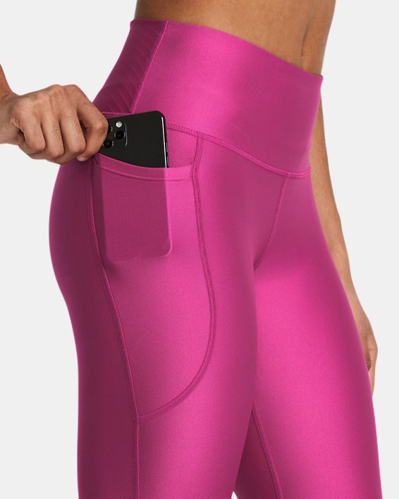 Women's HeatGear® No-Slip Waistband Capris, Pink, pdpMainDesktop image number 3